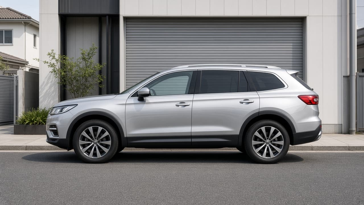 SUV после окраса борта, горизонтальный ролик